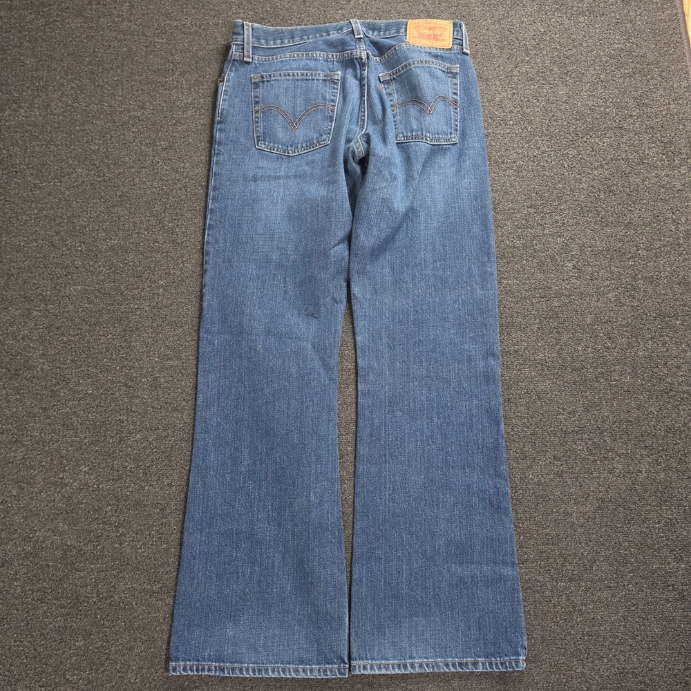 Levi's 527 Low Boot Cut Jeans Mens 33x32 Blue Denim Slim Fit Casual Classic - Picture 4 of 9